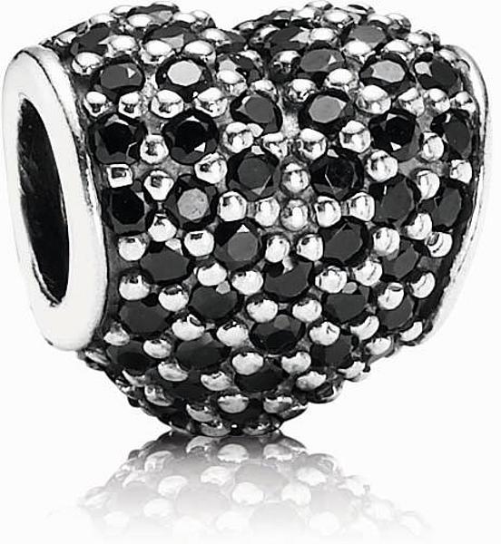 Armbandanhäger Silber mit schwarzem Nano Kristall