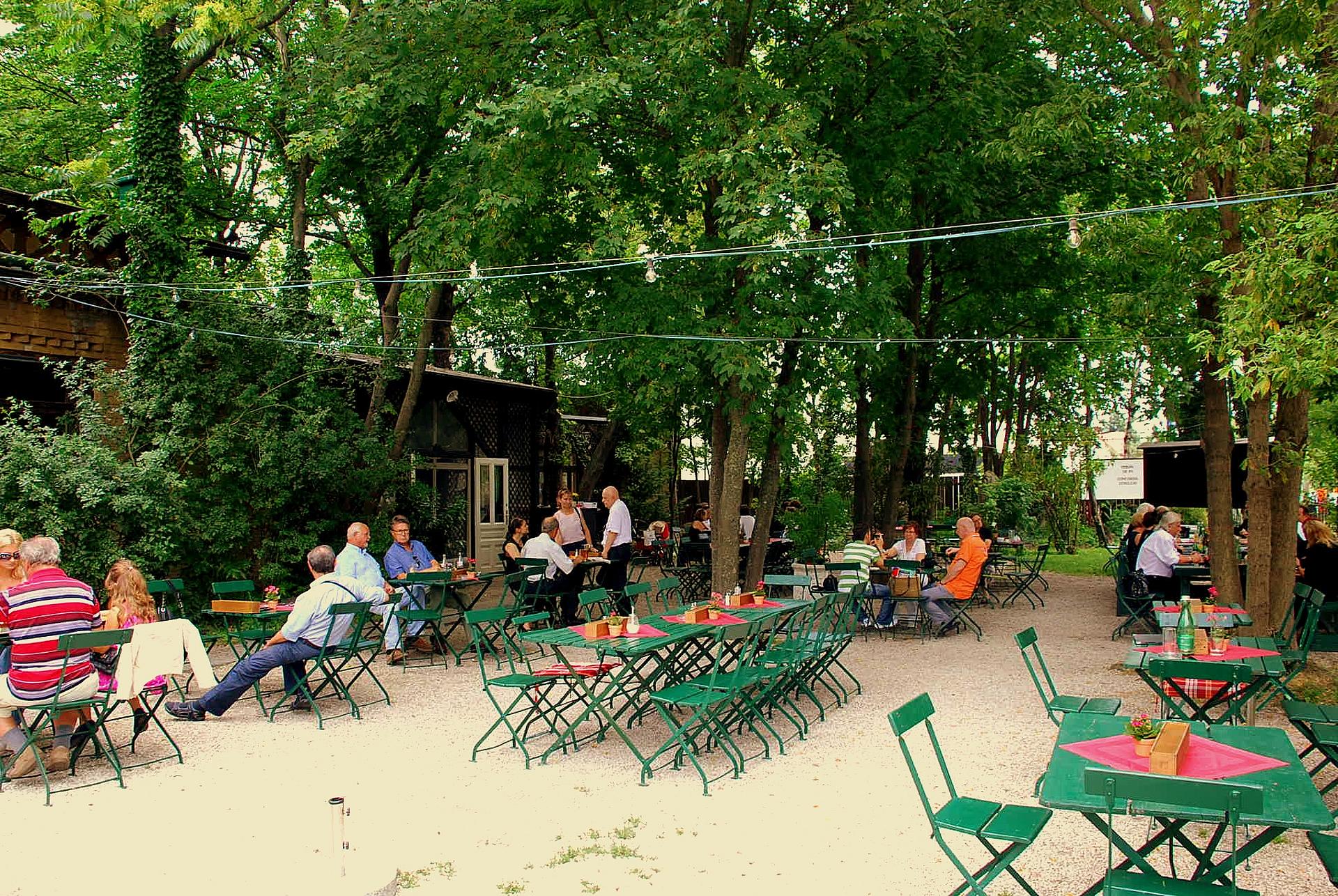 Der Gastgarten im Concordia Schlössl