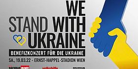Benefizkonzert Ukraine Banner We Stand With Ukraine