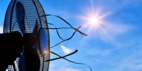Ventilator an einem heißen Tag