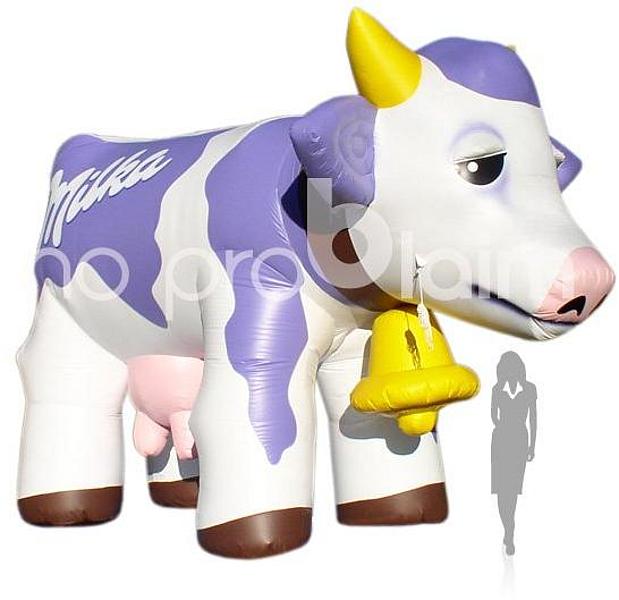 aufgeblasene Milka Kuh