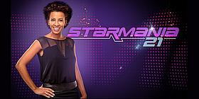 Arabella Kiesbauer vor Starmania Hintergrund