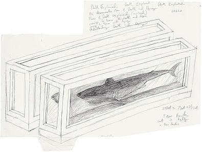 Damien Hirsts Werk Tiger Shark in Tank