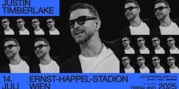 Tourposter für Justin Timberlake im Ernst-Happel-Stadion in Wien