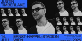 Tourposter für Justin Timberlake im Ernst-Happel-Stadion in Wien