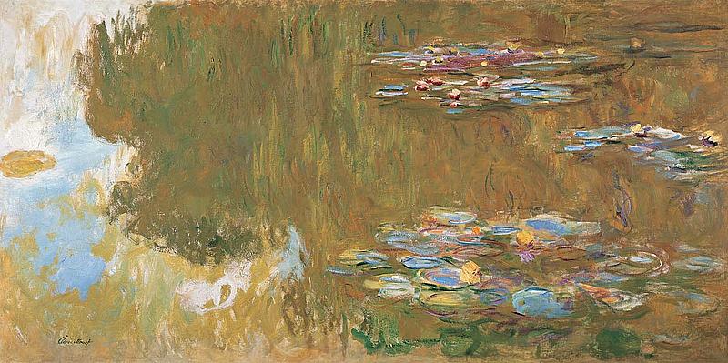 Gemälde das einen Seerosenteich zeigt von Claude Monet