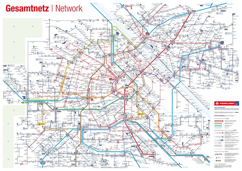Gesamter Netzplan Öffis Wien