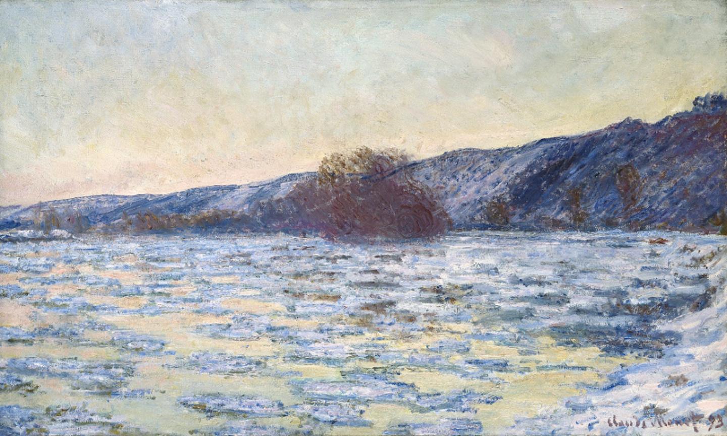 Claude Monet, Eisschollen im Dämmerlicht, 1893 | Museum Langmatt, Stiftung Sidney und Jenny Brown, Baden, Schweiz