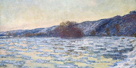 Claude Monet, Eisschollen im Dämmerlicht, 1893 Claude Monet, Eisschollen im Dämmerlicht, 1893 | Museum Langmatt, Stiftung Sidney und Jenny Brown, Baden, Schweiz