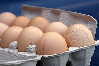 Eier im Eierkarton 