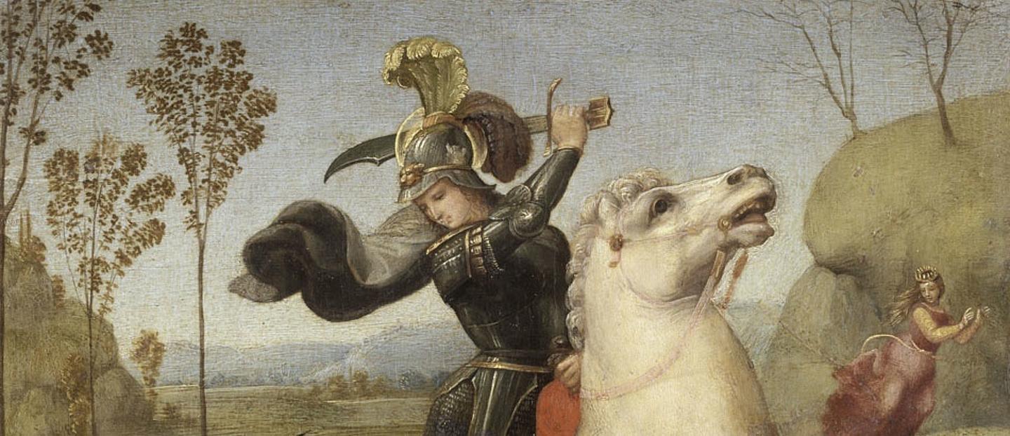 Der Heilige Georg im Kampf gegen den Drachen