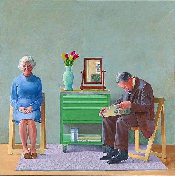 David Hockney: My Parents, 1977. Öl auf Leinwand