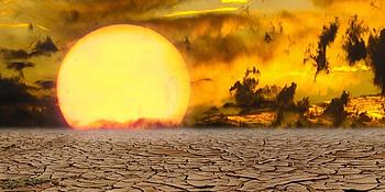 Ab wann sprich man von einer Hitzewelle? Sonnenuntergang in der Wüste
