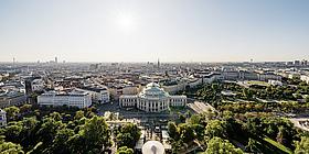 Blick vom Wiener Rathaus auf die Ringstraße