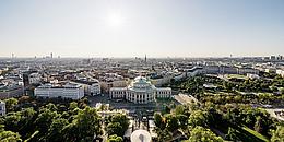 Blick vom Wiener Rathaus auf die Ringstraße