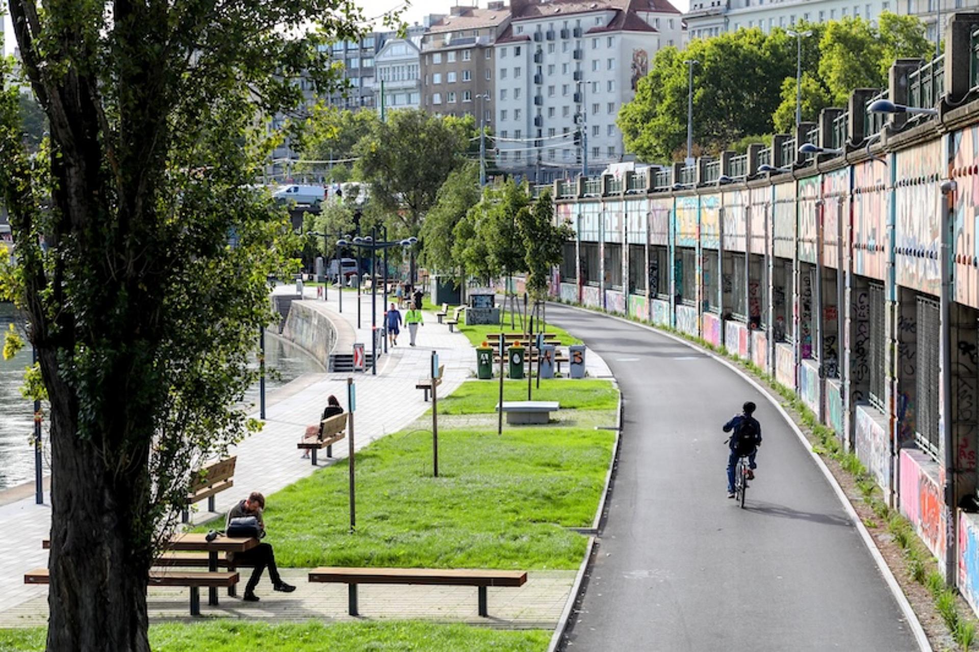 Rad- und Fußweg am Donaukanal