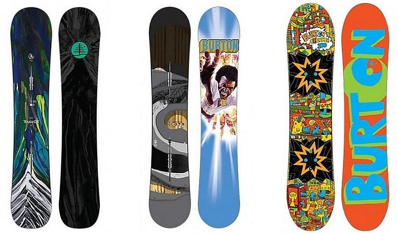 3 verschiedene Snowboards von Burton