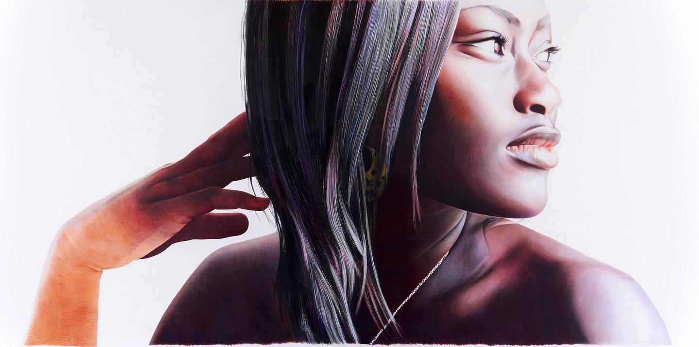AFUA/DER WEG (TRIPTYCHON/ZWEITER TEIL) von Michela Ghisetti, 2012; Farbstift auf Holz