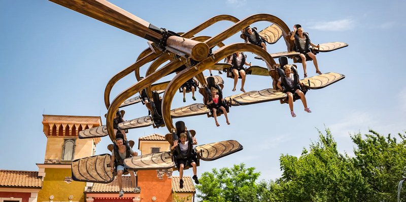 Achterbahn Flugmaschine auf der Abenteuerinsel