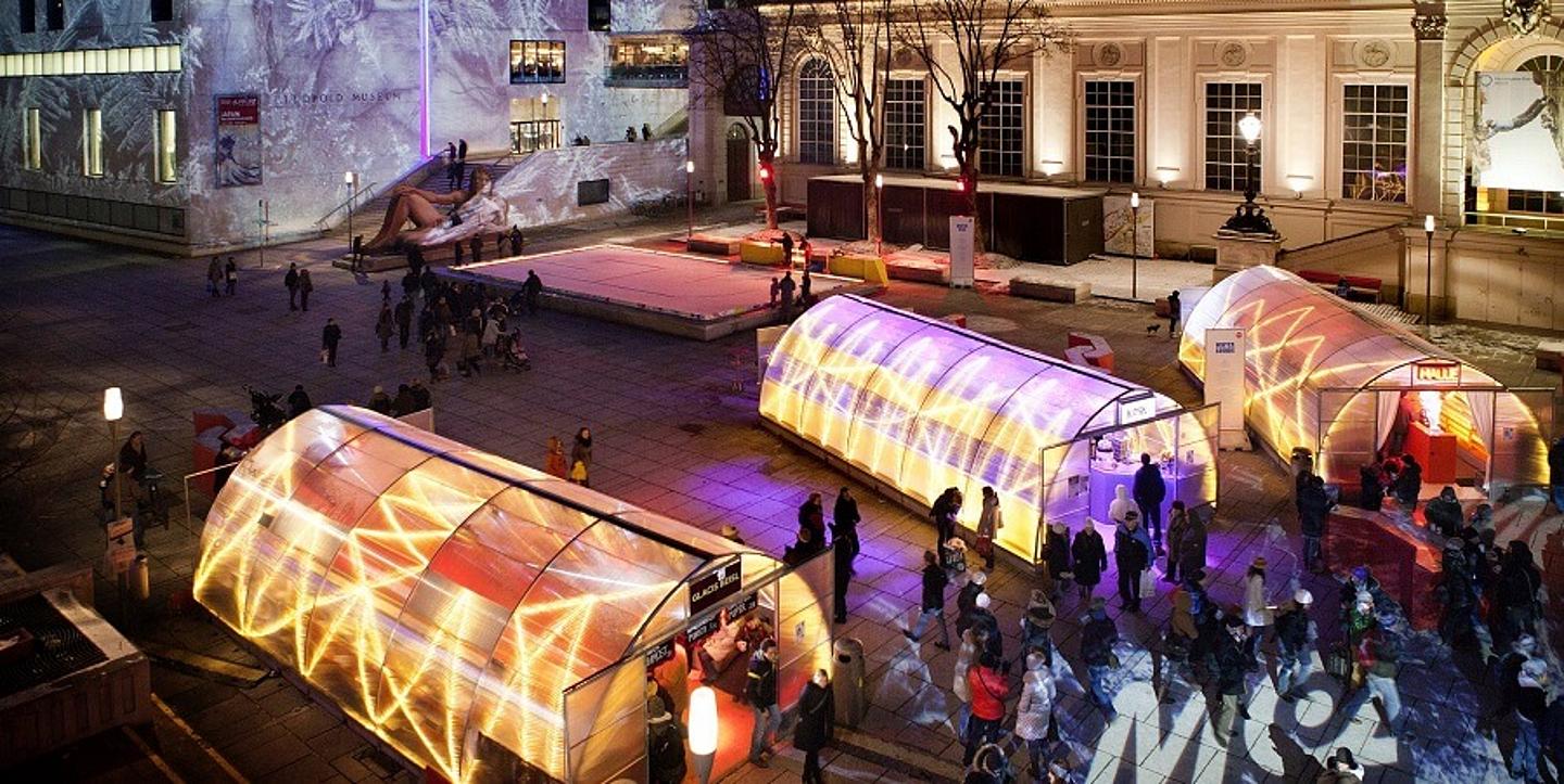Pavillions im Museumsquatier zur Weihnachtszeit
