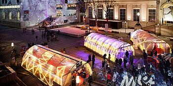 Pavillions im Museumsquatier zur Weihnachtszeit
