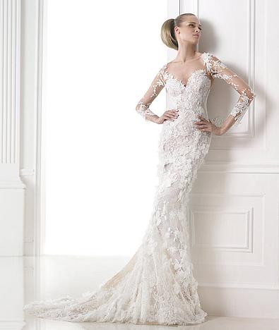 Brautkleid weiß Spitze
