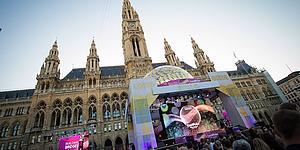 Schon 2015 wurde in der Eurovision Village am Rathausplatz die Musik gefeiert.