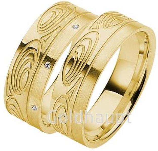 2 Gelbgold Trauringe