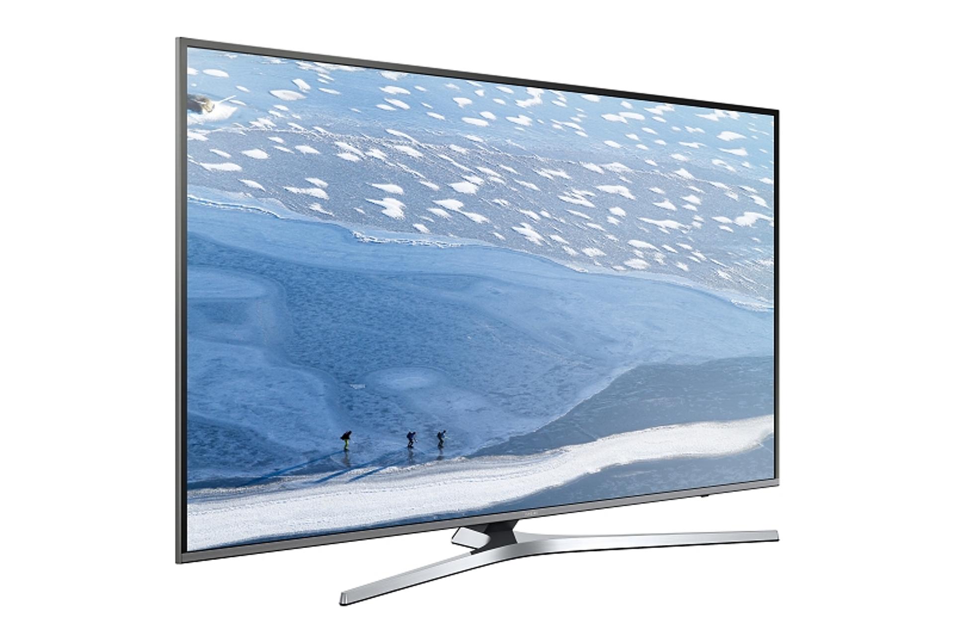 Fernseher von SAMSUNG 55" Flat UHD Smart TV KU6450 aus der Schräge