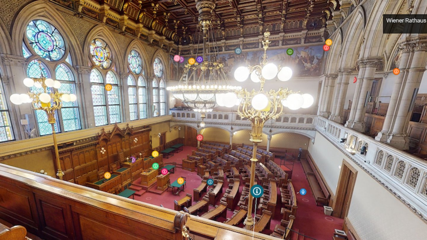 Gemeinderatssitzungssaal im Wiener Rathaus