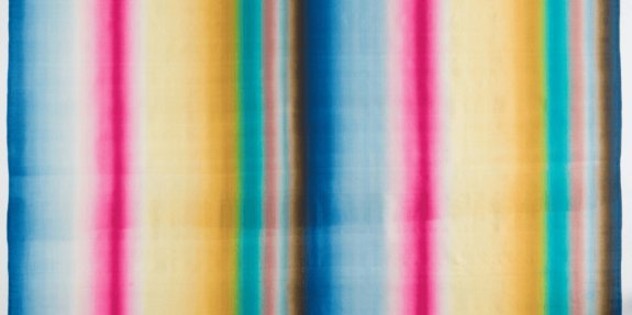 Kunstwerk von Dagobert Peche "Stoffbahn Regenbogen" aus Seide, bedruckt, 1919
