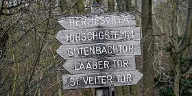 Lainzer Tiergarten Saisonstart Schild mit allen Wegbeschreibungen Lainzer Tiergarten