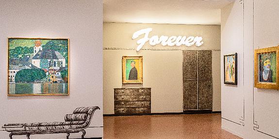 Ausstellungsansicht der Heidi Horten Collection: Klimt ⮂ Warhol