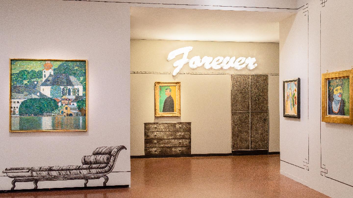 Ausstellungsansicht der Heidi Horten Collection: Klimt ⮂ Warhol