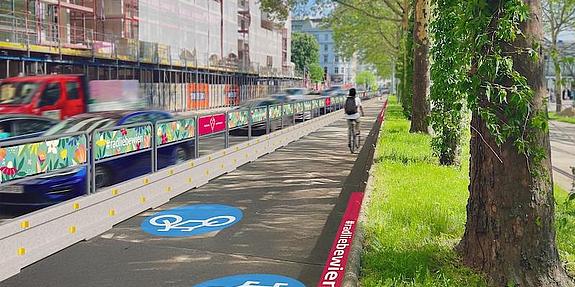 Neuer Radweg Neubaugürtel
