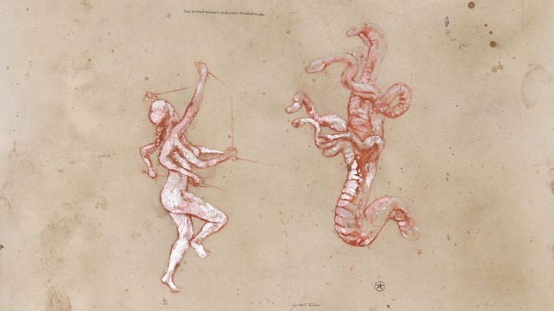 Damien Hirsts Werk Kali Confronts Hydra